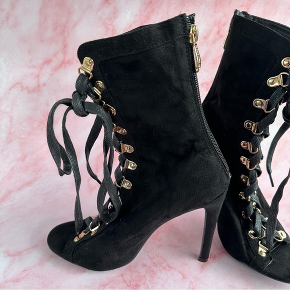 CAPE ROBBIN Gladiator Open Toed Heels Sz 5.5 - Picture 4 of 16